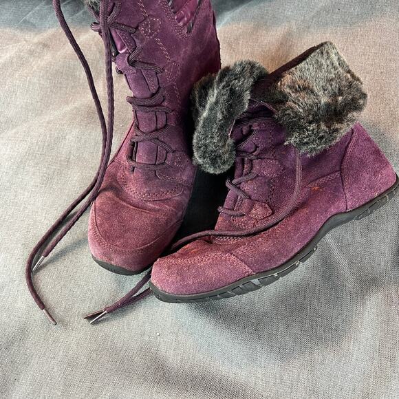 The North Face Nuptse Purna‎ Ii Women Lifestyle Boots Fig/Weathered Black Sz 7 - Picture 5 of 8